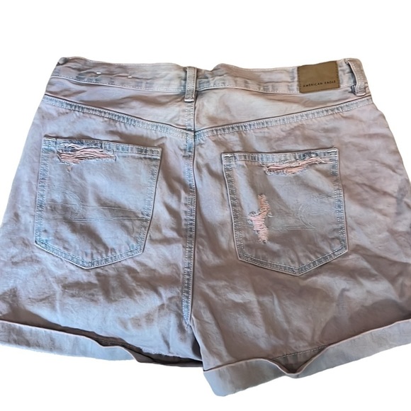 American Eagle Pink Faded Denim Shorts - Picture 2 of 4
